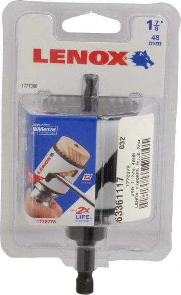 Lenox - 1-7/8" Diam, 1-9/16" Cutting Depth, Hole Saw - Bi-Metal Saw, Toothed Edge - USA Tool & Supply