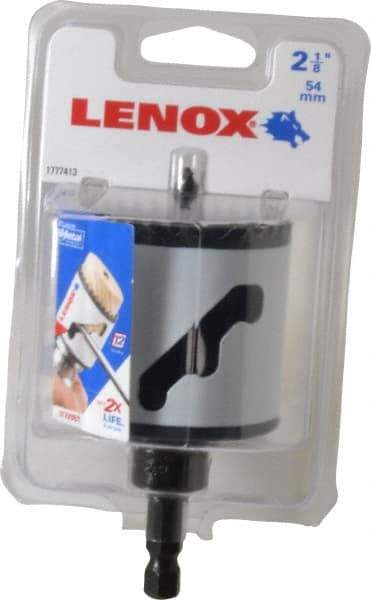 Lenox - 2-1/8" Diam, 1-9/16" Cutting Depth, Hole Saw - Bi-Metal Saw, Toothed Edge - USA Tool & Supply