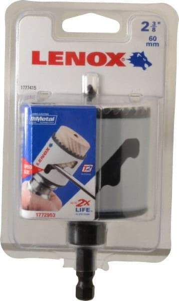 Lenox - 2-3/8" Diam, 1-9/16" Cutting Depth, Hole Saw - Bi-Metal Saw, Toothed Edge - USA Tool & Supply