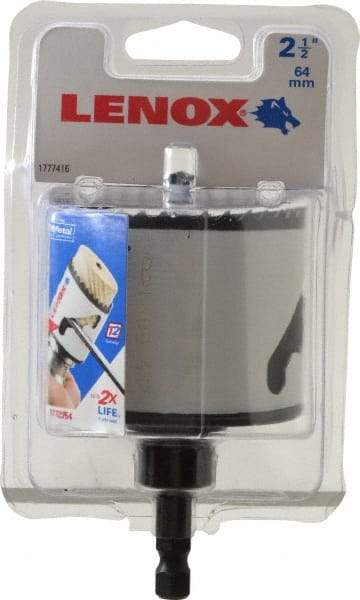 Lenox - 2-1/2" Diam, 1-9/16" Cutting Depth, Hole Saw - Bi-Metal Saw, Toothed Edge - USA Tool & Supply