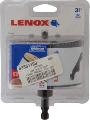 Lenox - 3-5/8" Diam, 1-9/16" Cutting Depth, Hole Saw - Bi-Metal Saw, Toothed Edge - USA Tool & Supply