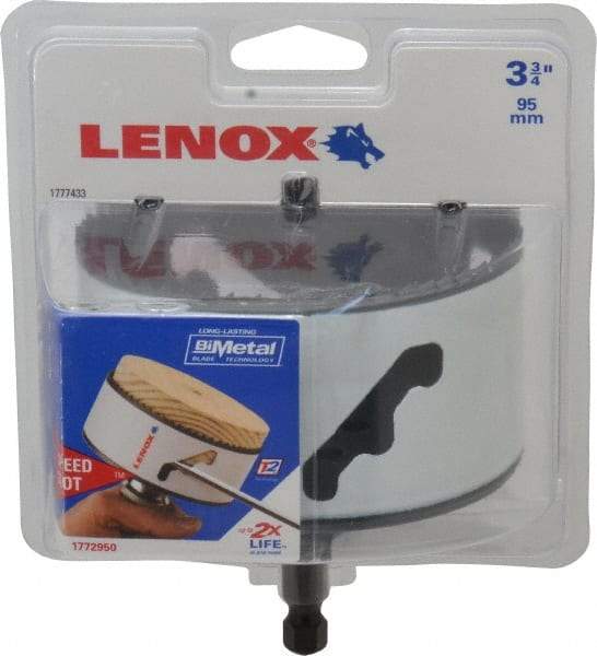 Lenox - 3-3/4" Diam, 1-9/16" Cutting Depth, Hole Saw - Bi-Metal Saw, Toothed Edge - USA Tool & Supply