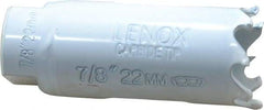 Lenox - 7/8" Diam, 1-1/2" Cutting Depth, Hole Saw - Carbide-Tipped Saw, Toothed Edge - USA Tool & Supply