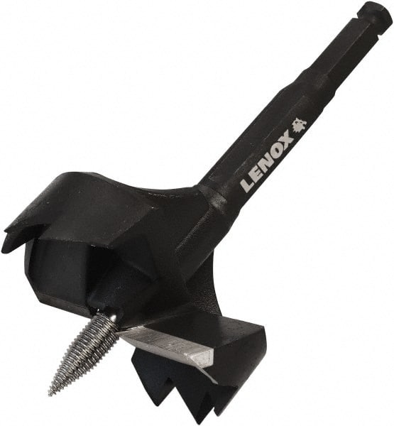 Lenox - 3-5/8", 7/16" Hex Shank, Bright Finish, Steel Self Feed Drill Bit - USA Tool & Supply