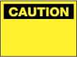 NMC - "Caution - Blank No Legend", 10" Long x 14" Wide, Pressure-Sensitive Vinyl Safety Sign - Rectangle, 0.004" Thick, Use for Accident Prevention - USA Tool & Supply