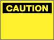 NMC - "Caution - Blank No Legend", 10" Long x 14" Wide, Fiberglass Safety Sign - Rectangle, 0.095" Thick, Use for Accident Prevention - USA Tool & Supply