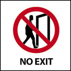 NMC - No Exit, Plastic Exit Sign - 7" Wide x 7" High - USA Tool & Supply