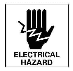 NMC - "Electrical Hazard", 7" Long x 7" Wide, Rigid Plastic Safety Sign - Square, 0.05" Thick, Use for Accident Prevention - USA Tool & Supply
