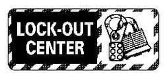 NMC - "Lock-Out Center", 7" Long x 17" Wide, Pressure-Sensitive Vinyl Safety Sign - Rectangle, 0.004" Thick, Use for Accident Prevention - USA Tool & Supply
