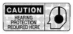NMC - "Caution - Hearing Protection Required Here", 7" Long x 17" Wide, Rigid Plastic Safety Sign - Rectangle, 0.05" Thick, Use for Accident Prevention - USA Tool & Supply
