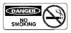 NMC - "Danger - No Smoking", 7" Long x 17" Wide, Rigid Plastic Safety Sign - Rectangle, 0.05" Thick, Use for Accident Prevention - USA Tool & Supply