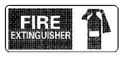 NMC - Fire Extinguisher, Plastic Fire Sign - 17" Wide x 7" High - USA Tool & Supply