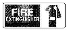 NMC - Fire Extinguisher, Pressure Sensitive Vinyl Fire Sign - 17" Wide x 7" High - USA Tool & Supply