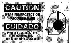 NMC - "Caution - Hearing Protection Required Here", 10" Long x 18" Wide, Pressure-Sensitive Vinyl Safety Sign - Rectangle, 0.004" Thick, Use for Accident Prevention - USA Tool & Supply