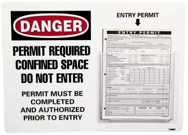 NMC - 16" Wide x 22" High, Permit Holder - Form and Permit Pocket - USA Tool & Supply