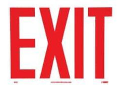NMC - Exit, Plastic Exit Sign - 10" Wide x 7" High - USA Tool & Supply