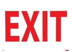 NMC - Exit, Plastic Exit Sign - 14" Wide x 10" High - USA Tool & Supply