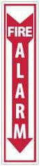 NMC - Fire Alarm, Plastic Fire Sign - 4" Wide x 18" High - USA Tool & Supply