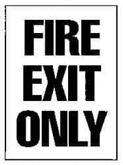 NMC - Fire Exit Only, Plastic Fire Sign - 10" Wide x 14" High - USA Tool & Supply