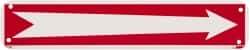 NMC - Right Arrow (Graphic), Rigid Plastic Fire and Exit Sign - 10" Wide x 2" High, Glow-in-the-Dark - USA Tool & Supply