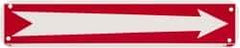 NMC - Right Arrow (Graphic), Rigid Plastic Fire and Exit Sign - 10" Wide x 2" High, Glow-in-the-Dark - USA Tool & Supply