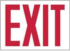NMC - Exit, Pressure Sensitive Vinyl Exit Sign - 10" Wide x 7" High, Glow-in-the-Dark - USA Tool & Supply