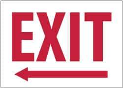 NMC - Exit, Rigid Plastic Exit Sign - 10" Wide x 10" High, Glow-in-the-Dark - USA Tool & Supply