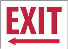 NMC - Exit, Rigid Plastic Exit Sign - 10" Wide x 10" High, Glow-in-the-Dark - USA Tool & Supply