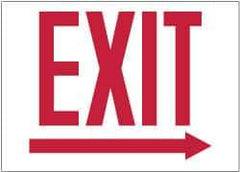 NMC - Exit, Pressure Sensitive Vinyl Exit Sign - 10" Wide x 10" High, Glow-in-the-Dark - USA Tool & Supply