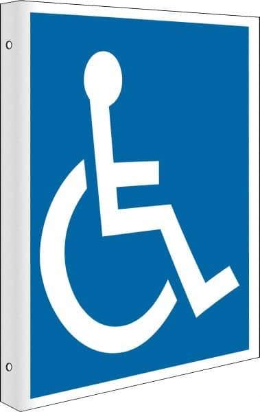 NMC - 10" Long x 8" Wide, Rigid Plastic Safety Sign - Rectangle, 0.05" Thick, Use for Restroom, Janitorial & Housekeeping - USA Tool & Supply