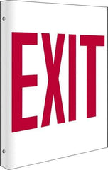 NMC - Exit, Rigid Plastic Exit Sign - 8" Wide x 10" High - USA Tool & Supply