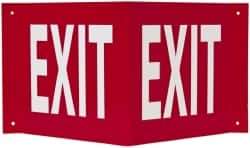NMC - Exit, Acrylic Exit Sign - 14-1/2" Wide x 8" High - USA Tool & Supply