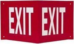 NMC - Exit, Acrylic Exit Sign - 14-1/2" Wide x 8" High - USA Tool & Supply