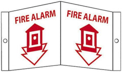 NMC - Fire Alarm, Acrylic Fire Sign - 14-1/2" Wide x 8" High - USA Tool & Supply