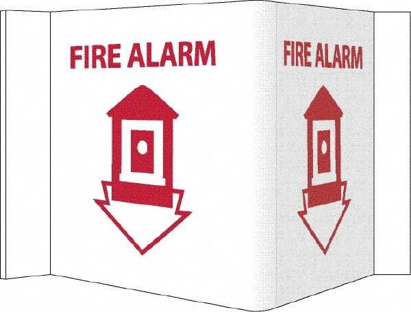 NMC - Fire Alarm, Acrylic Fire Sign - 14-1/2" Wide x 8" High - USA Tool & Supply