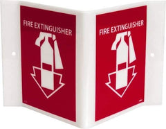 NMC - Fire Extinguisher, Acrylic Fire Sign - 8-3/4" Wide x 5-3/4" High - USA Tool & Supply