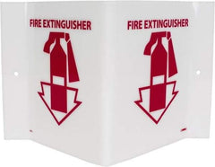 NMC - Fire Extinguisher, Acrylic Fire Sign - 8-3/4" Wide x 5-3/4" High - USA Tool & Supply