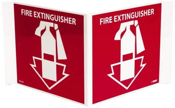 NMC - Fire Extinguisher, Acrylic Fire Sign - 14-1/2" Wide x 8" High - USA Tool & Supply
