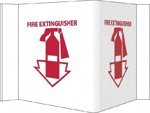 NMC - Fire Extinguisher, Acrylic Fire Sign - 14-1/2" Wide x 8" High - USA Tool & Supply