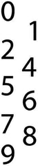 NMC - Pressure Sensitive Vinyl Number Set - Black on White, 50 Pack - USA Tool & Supply