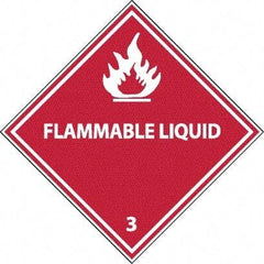 NMC - Flammable Liquid DOT Shipping Label - 4" High x 4" Wide - USA Tool & Supply