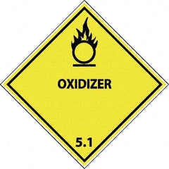 NMC - Oxidizer DOT Shipping Label - 4" High x 4" Wide - USA Tool & Supply