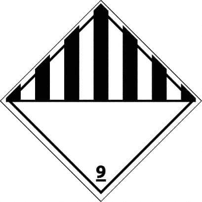 NMC - 9 DOT Shipping Label - 4" High x 4" Wide - USA Tool & Supply