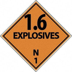 NMC - 1.6 Explosive N DOT Shipping Label - 4" High x 4" Wide - USA Tool & Supply