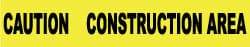 NMC - 1,000' Long x 3" Wide Roll, Polyethylene, Yellow Barricade Tape - Message: Caution - Construction Area - USA Tool & Supply