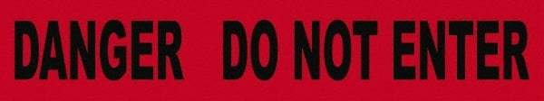 NMC - 1,000' Long x 3" Wide Roll, Polyethylene, Black & Red Barricade Tape - Message: Danger - Do Not Enter - USA Tool & Supply