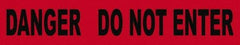 NMC - 1,000' Long x 3" Wide Roll, Polyethylene, Black & Red Barricade Tape - Message: Danger - Do Not Enter - USA Tool & Supply