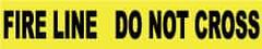 NMC - 1,000' Long x 3" Wide Roll, Polyethylene, Yellow Barricade Tape - Message: Fire Line - Do Not Cross - USA Tool & Supply