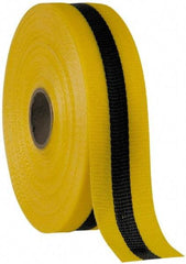 NMC - 150' Long x 2" Wide Roll, Woven Polyethylene, Black & Yellow Barricade Tape - USA Tool & Supply