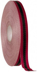 NMC - 150' Long x 3/4" Wide Roll, Woven Polyethylene, Black & Red Barricade Tape - USA Tool & Supply